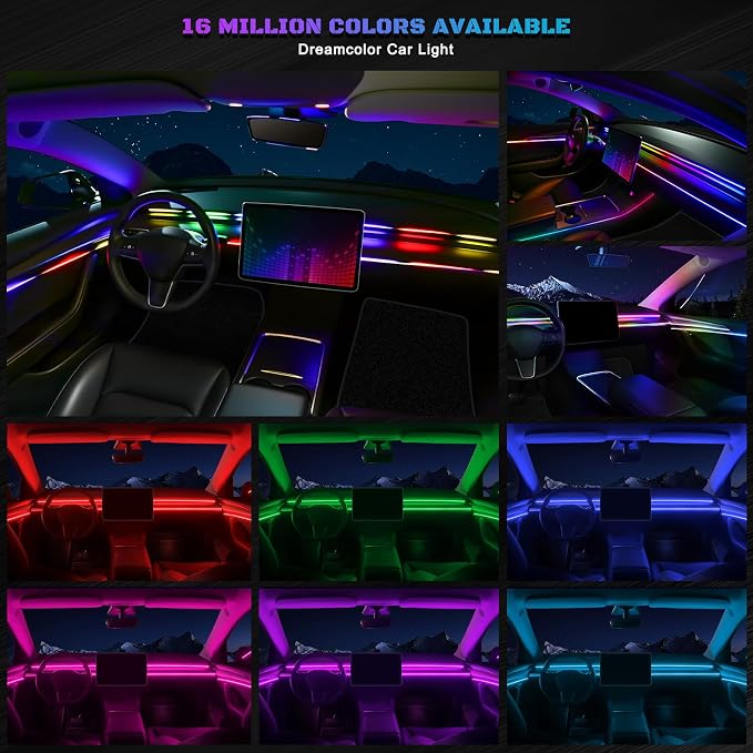 Dreamcolor Acrylic Interior Car LED Strip Light - Image 2