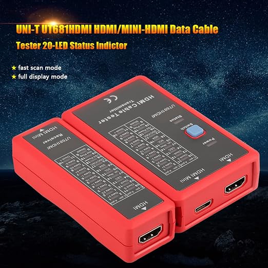 UT681 HDMI Cable Tester, Portable Mini HDMI to HDMI, High Definition USB Cable - Image 4