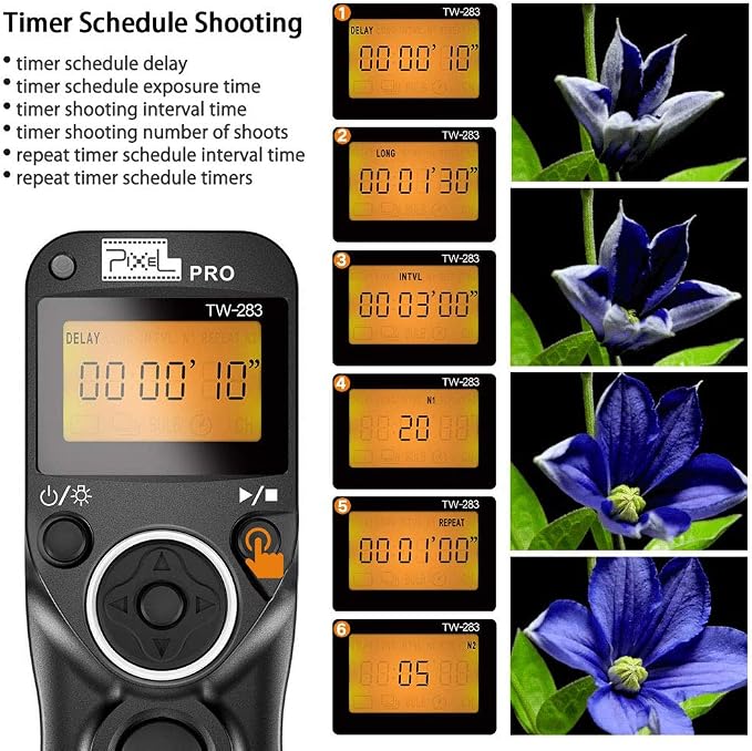 Wireless Remote Shutter Release Cable Wired Timer Remote Control TW-283DC0 - Image 6