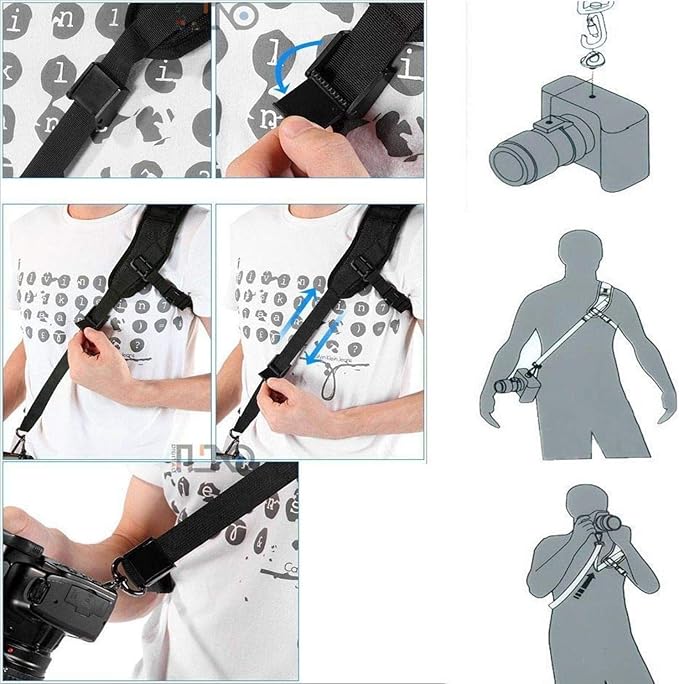 Camera Strap Padded Shoulder Neck Strap Quick Release Sling Belt | Adjustable - Image 9