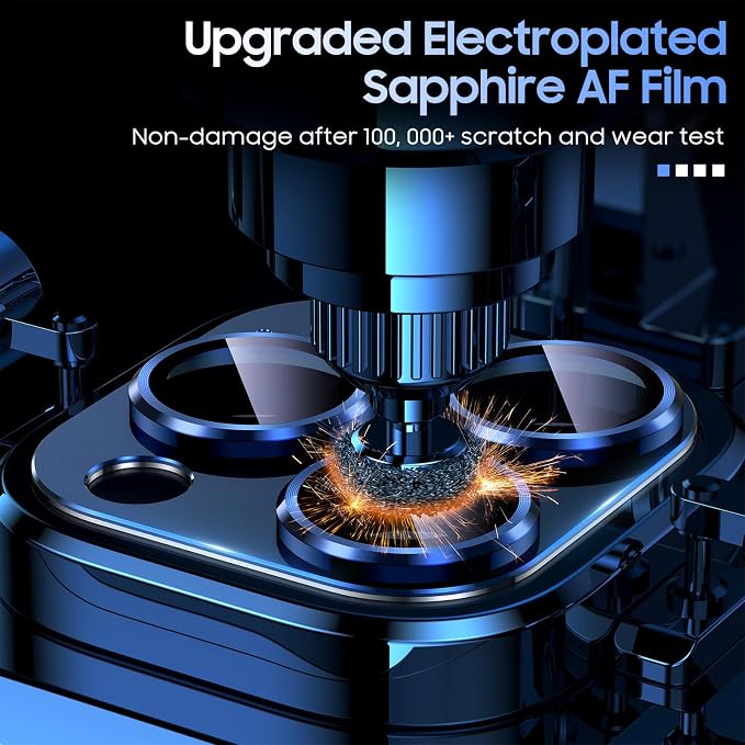 Uyiton Compatible with iPhone 15 Pro/iPhone 15 Pro Max Camera Lens Protector - Image 6