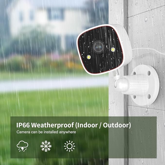Jennov 2K WiFi Security Camera Indoor/Outdoor, Plug-in Home Surveillance Cam - Image 3