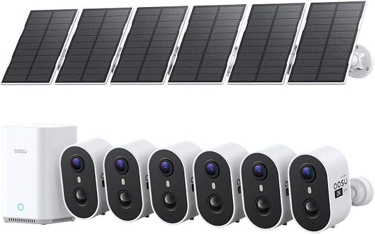 aosu Solar Security Cameras Wireless Outdoor, 2K HD Home Security Camera System by AOSUSecurityOffical