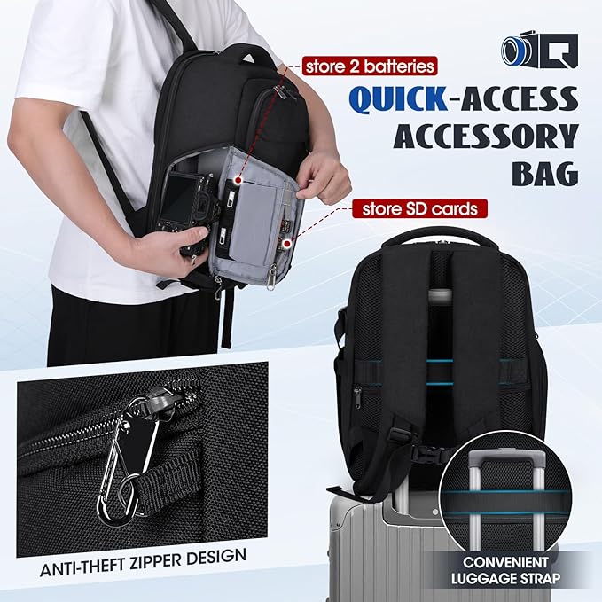 RAINSMORE Camera Backpack Camera Bag - Image 6