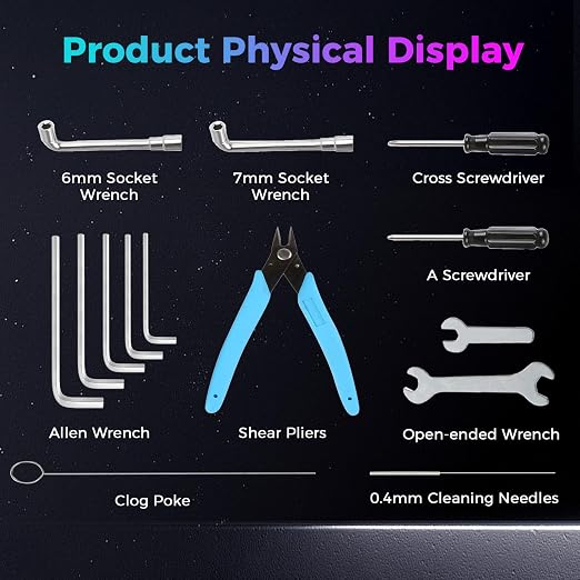 Creality Official 3D Printer Tool Kit, Cleaning/Assembly/Disassembly/Filament - Image 8
