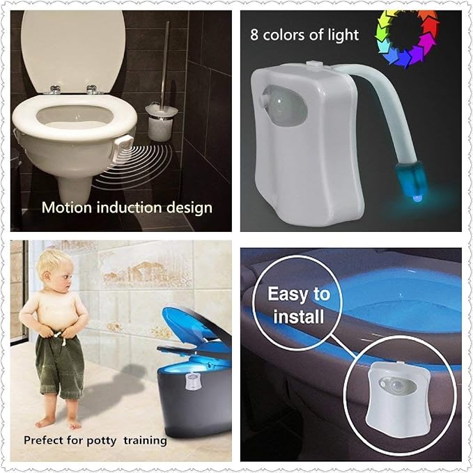 The Original Toilet Night Light Gadget, Fun Bathroom Lighting Add on Toilet - Image 8