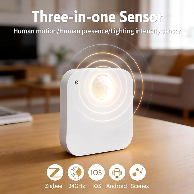 Zigbee Wireless Human Presence Sensor, Smart mmWave Radar & PIR Motion Sensor - Image 2