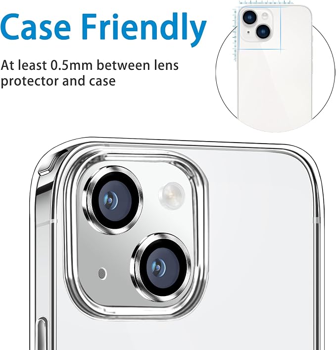 Compatible with iPhone 15 and 15 Plus Camera Lens Protector, Anti-Scratch Lens - Image 5