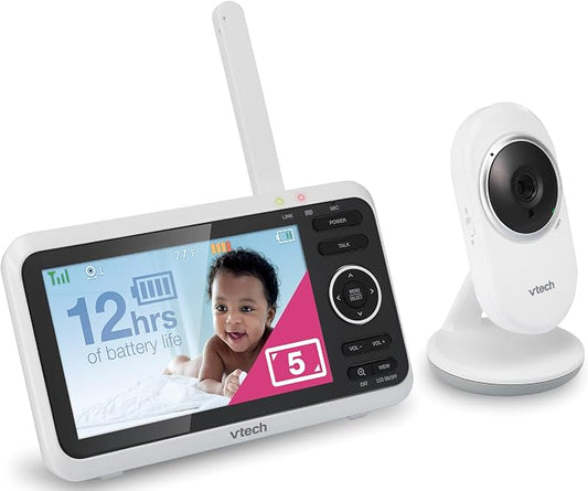 VTech Baby Monitor, No WiFi– 5" Color Screen, 12-Hour Battery, Night Vision by VTechBabyMonitors