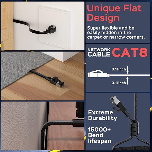 Smolink Cat 8 Ethernet Cable 100 ft - Image 8