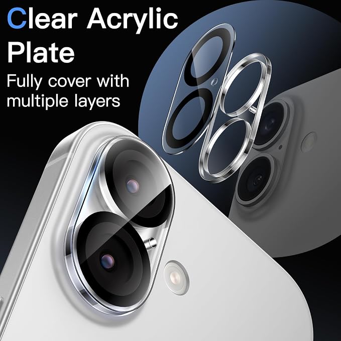 JETech Camera Lens Protector for iPhone 17 6.3-Inch, 9H Tempered Glass - Image 3