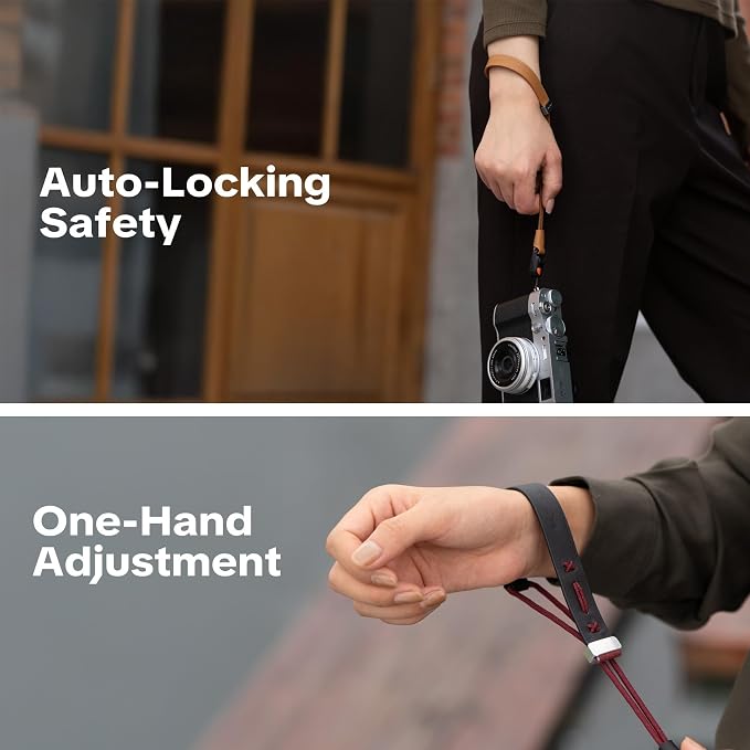 PGYTECH Camera Wrist Strap Slim Vintage Style, Adjustable Quick Release - Image 3