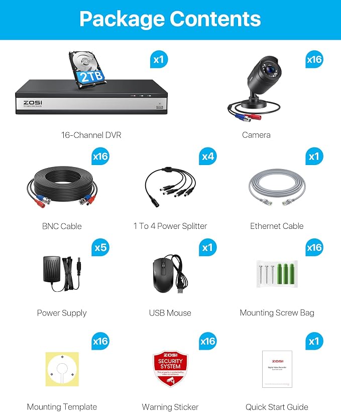 ZOSI 3K Lite 16Channel Security Camera System, AI Human/Vehicle Detection - Image 9