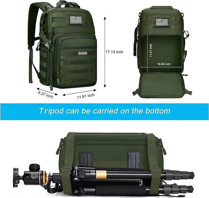 MOSISO Camera Backpack, DSLR/SLR/Mirrorless Tactical Camera Bag Case - Image 4