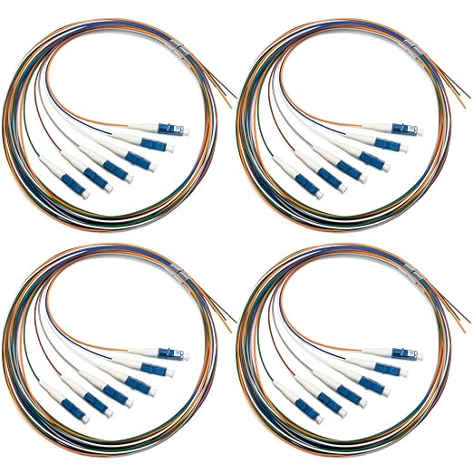 6 Strand Singlemode 9/125 LC-UPC Fiber Pigtail, Fiber Optic Pigtail, 1.5 Meters by Bangun