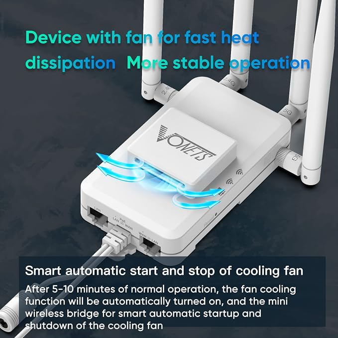 Vonets VAR1200-H High Performance Repeater 1200Mbps Dual Band 2.4G 5G Compact - Image 5