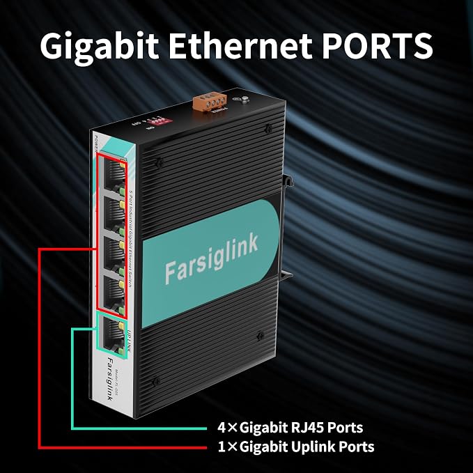 Ethernet Mini Industrial 5-Port Gigabit Switch - Image 5