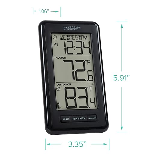 La Crosse Technology 308-43647-INT Digital Black Wireless Thermometer - Image 4