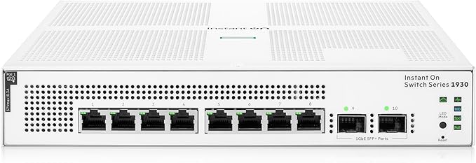HPE Networking Instant On Switch Series 1930 8-Port Gb Smart-Managed Layer 2+ by HewlettPackardEnterprise