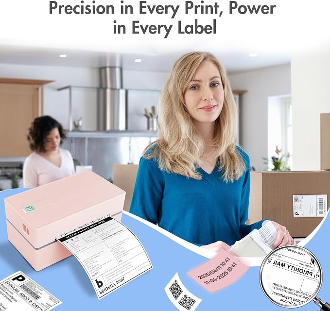 Bluetooth Thermal Shipping Label Printer: 4x6 Wireless Label Maker - Image 7