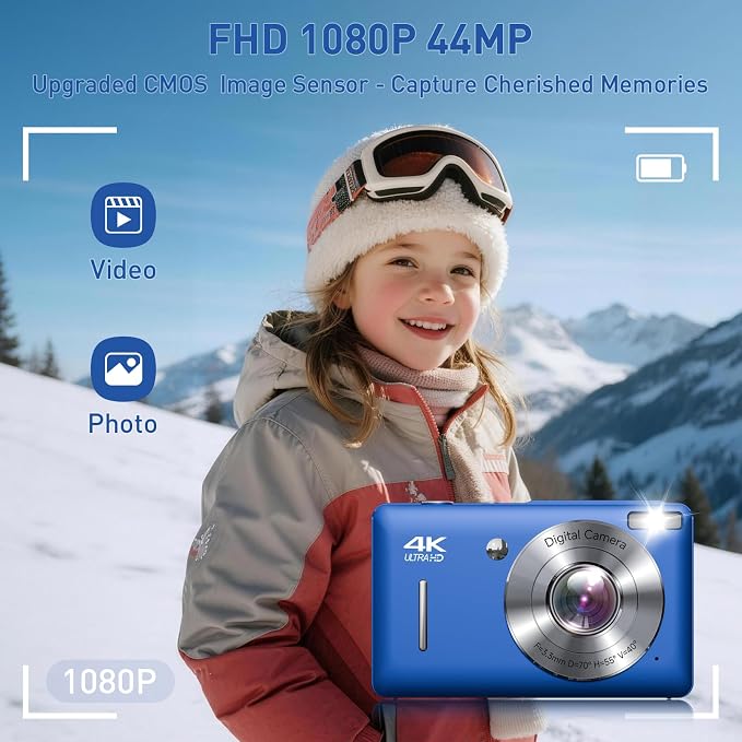 Digital Camera, 44MP FHD 1080P Point and Shoot Digital Camera - Image 2