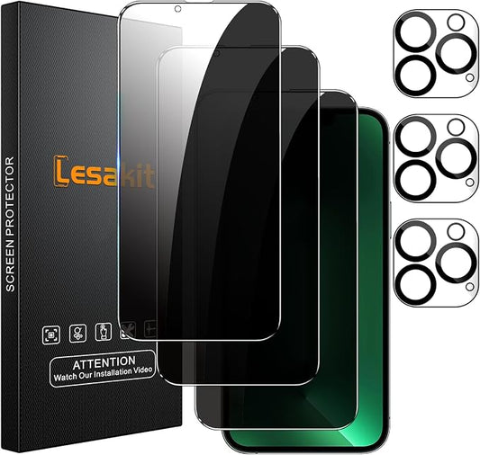 Lesakit 3+3 Pack Privacy Screen Protector by Lesakit