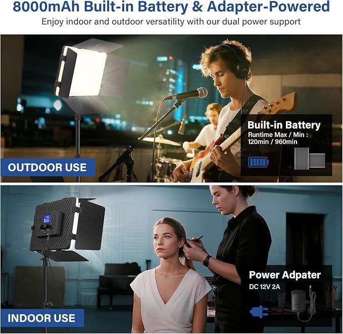 2 Pack Led Video Light Kit - Image 4