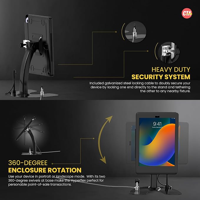 Dual POS Kiosk – CTA Dual Security Kiosk Stand - Image 3
