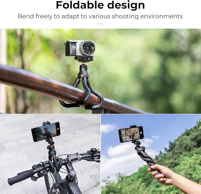 K&F CONCEPT MS01 Mini Tripod Stand, Flexible Camera Cellphone Tripod - Image 4
