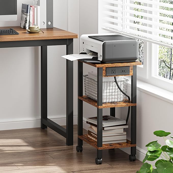 TUTOTAK 3 Tier Printer Stand, Rolling Printer Cart - Image 3