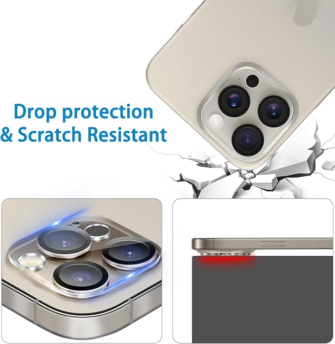 【3 Pack】Dengduoduo Tempered Glass Camera Lens Protector - Image 5
