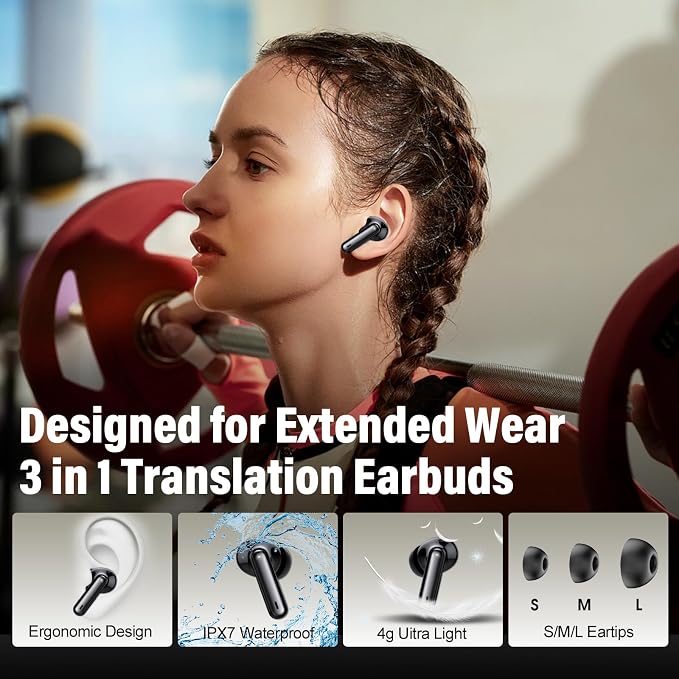 Ai Translation Earbuds Real Time, 165 Languages Translator Earbuds - Image 9