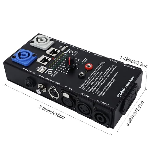 MFL. 13-Plug Audio Cable Tester Line Finder Black 13-in-1 Cables Checker 8-Way - Image 2