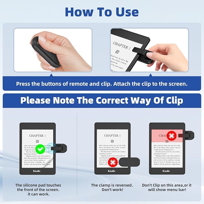 DATAFY Page Turner for Kindle Remote Control Page Turner Clicker for Kindle - Image 4