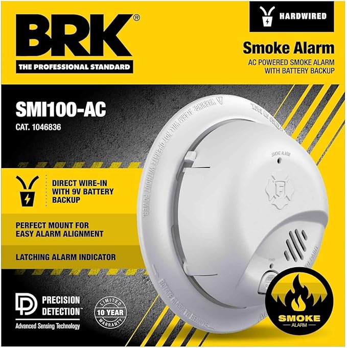BRK SMI100-AC, Hardwire Interconnect Smoke Alarm - Image 2