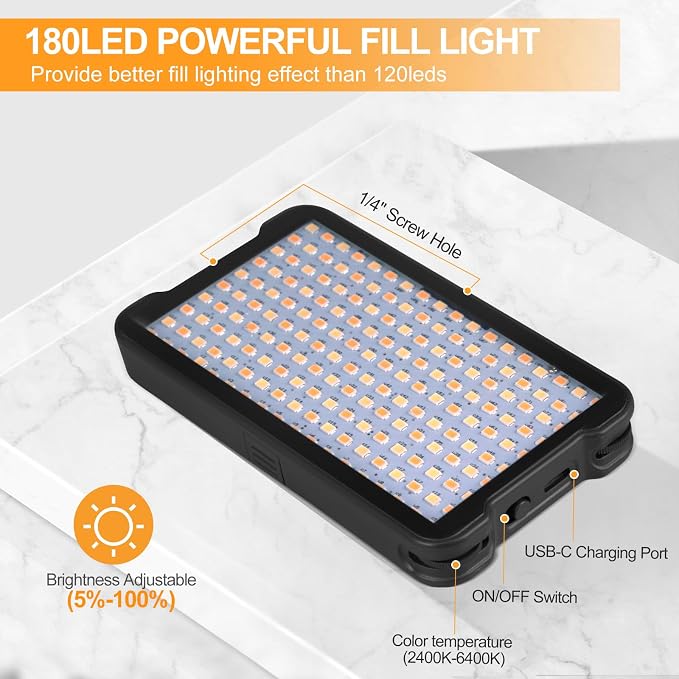 Tattoo Light Kit with 180LED and CPL Filter Len, Polarized Light - Image 3