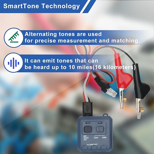 Pro3000 Tone Generator and Probe Kit, Toner Electrical Tool, Wire Toner and - Image 4
