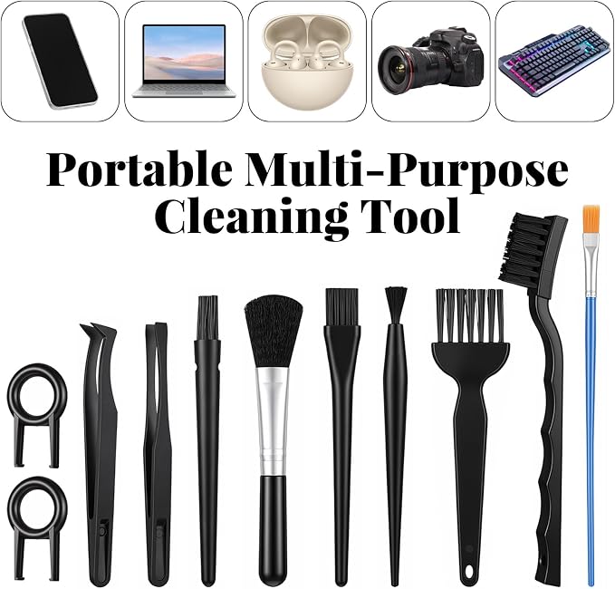 11 Pcs Mini Keyboard Cleaning Brushes Kit, Mini Anti Static Brush - Image 3