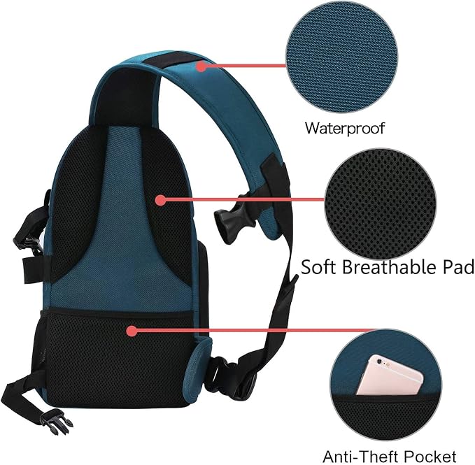 MOSISO Camera Sling Bag, DSLR/SLR/Mirrorless Camera Case Shockproof Photography - Image 4