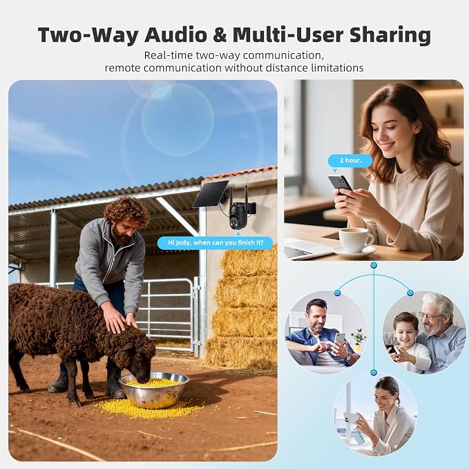 4G LTE Cellular Security Cameras Solar Powered No WiFi Security Camera Outdoor - Image 7