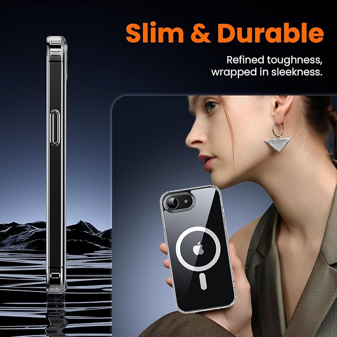 toushion 3 in 1 for iPhone 16E Case Clear/iPhone 17E Case, Not Yellowing - Image 6
