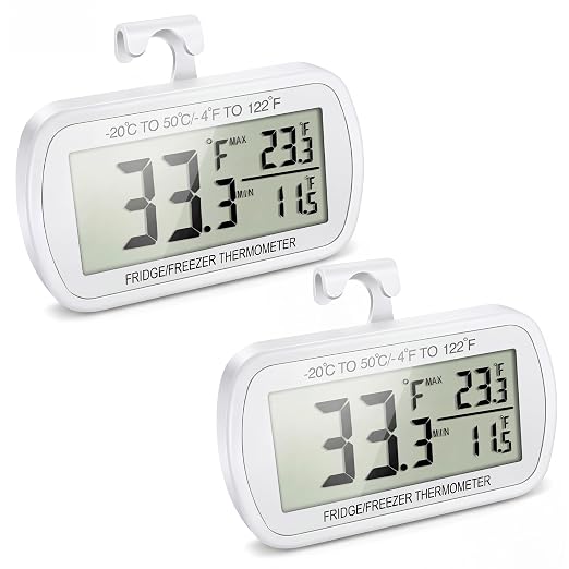 Waterproof Refrigerator Fridge Thermometer, Digital Freezer Room Thermometer by VOULOIR