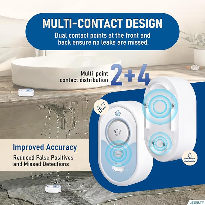 LSENTLY Water Leak Detector Supports 5 Years Standby Time, LED Indicator & - Image 7