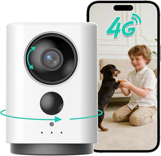 LIWAN 4G LTE Cellular Security Camera Indoor Wireless, No WiFi Security Camera by LIWAN