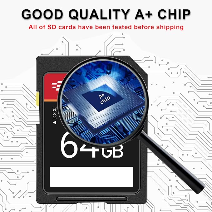 5-Pack of SD Card 64GB EASTBULL Class 10 SD Cards U1 V30 High-Speed 100MB/s - Image 3