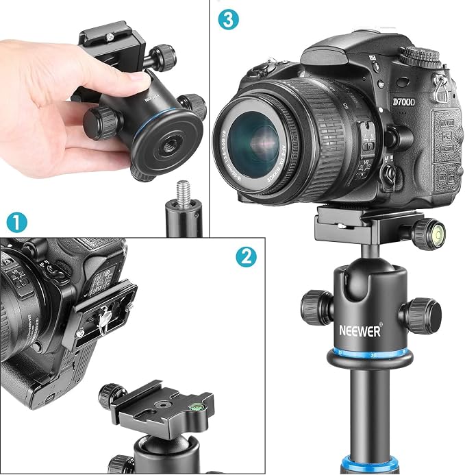 NEEWER 36MM Tripod Ball Head 360° Panoramic Metal - Image 5