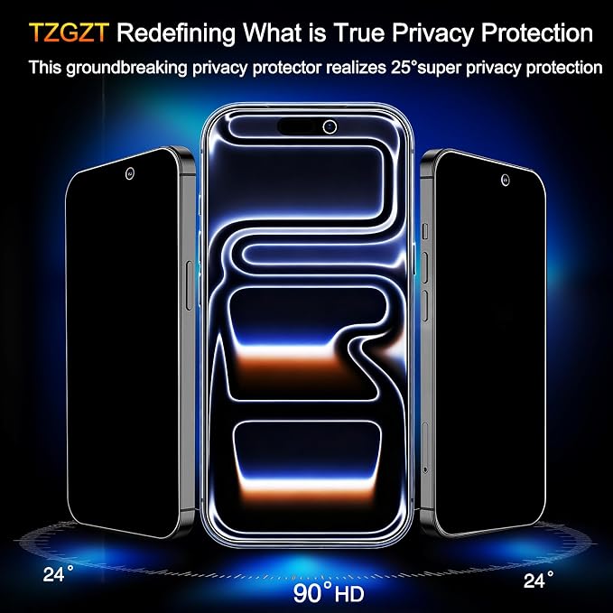 TZGZT 3 Pack Privacy Screen Protectors - Image 3