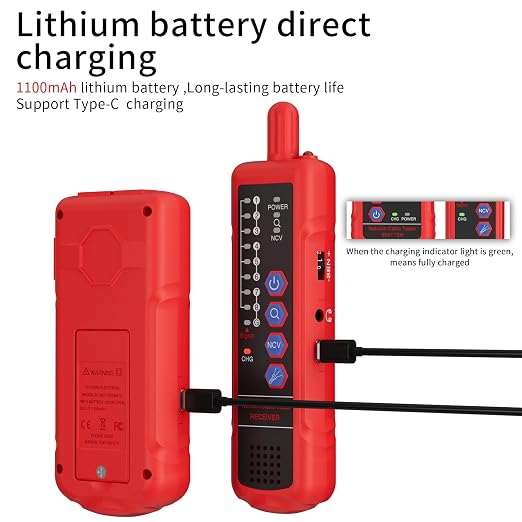 Network Cable Tester with Emitter and Receiver, Port Flashing – CAT5, CAT6 Line - Image 6