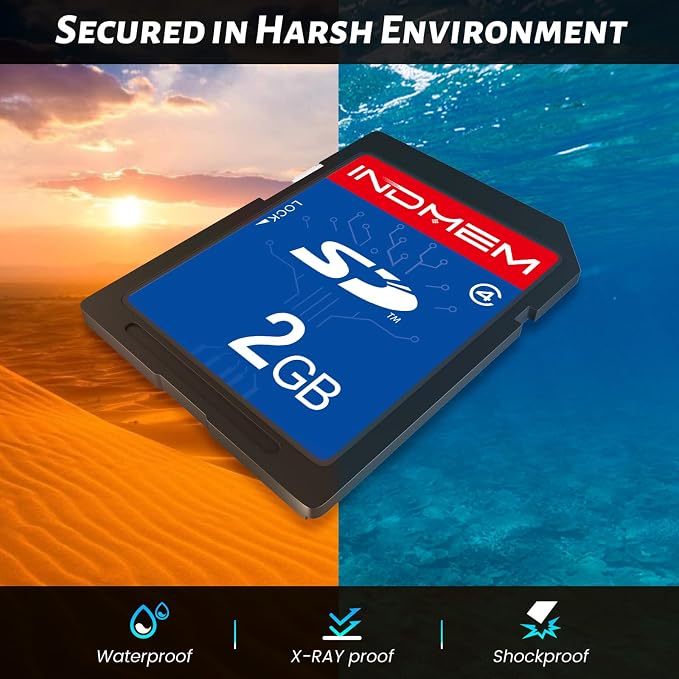 INDMEM SD Card 2GB, 6 Packs Class 4 2GB Flash Memory Card MLC Standard Secure - Image 5