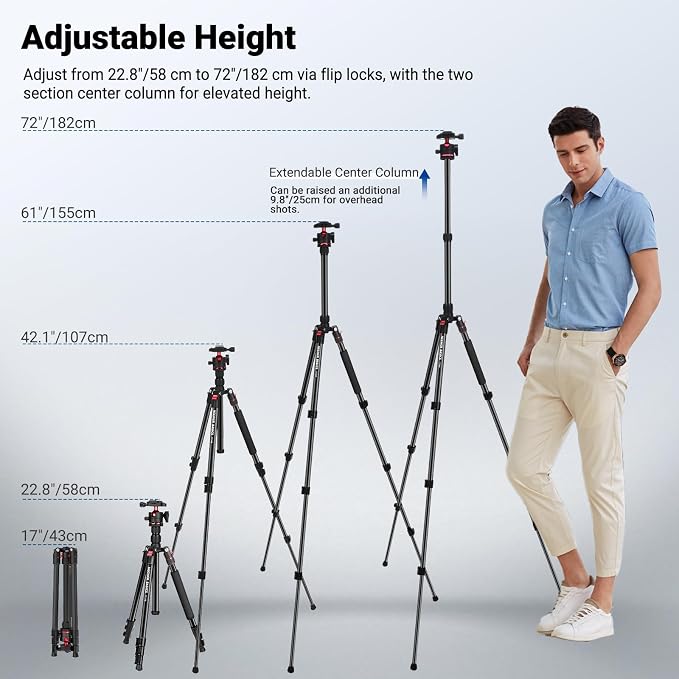 NEEWER Basics 72" / 182 cm Travel Tripod Monopod - Image 3